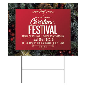 Christmas Festival Invite 18"x24" YardSigns
