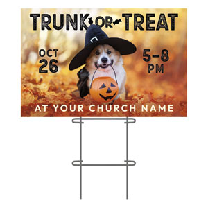 Trunk or Treat Dog 36"x23.5" Large YardSigns