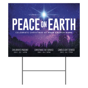 Peace On Earth Sky 18"x24" YardSigns